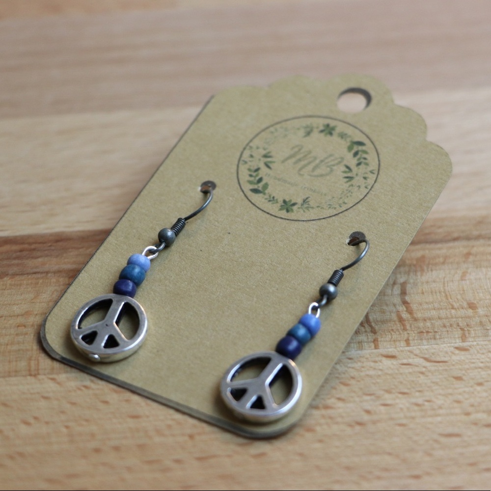 Handmade Peace Earrings